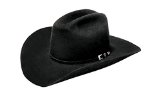 Master Hatters Denton 3X Wool Black Cowboy Hat Rodeo Brim Cattleman 7 1/8